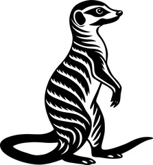 vector illustration of a meerkat