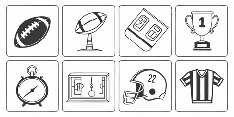 A versatile vector set of sports icons for web design and illustration