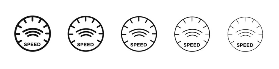 Network speed test icon black and white vector sign