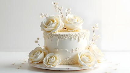 Cute flower and cake background
