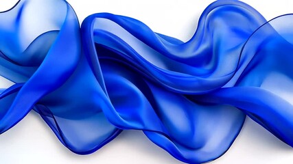 Elegant Blue Fabric Wave with Soft Flow