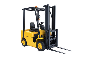 Yellow Forklift Truck Isolated Transparent