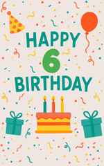 Obraz premium birthday greeting card