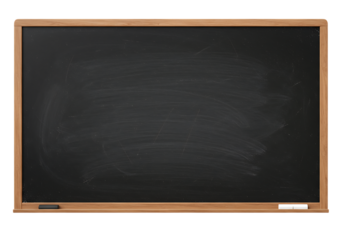 Blank blackboard surface with wooden frame texture and chalkboard school education concept