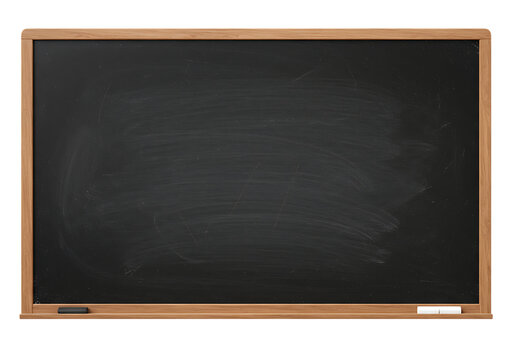 Blank blackboard surface with wooden frame texture and chalkboard school education concept