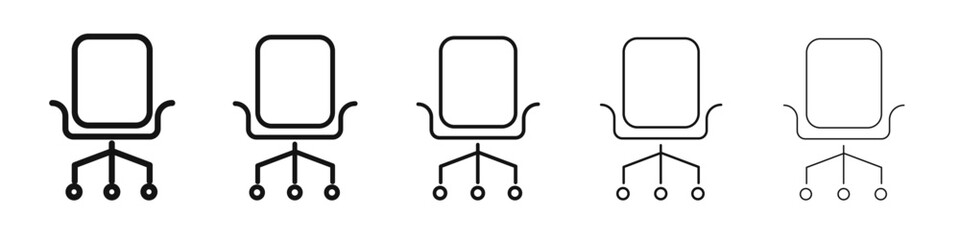 Office chair  icon black and white vector sign