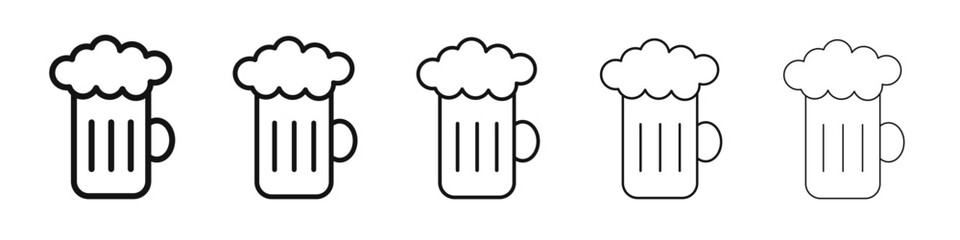 oktoberfest icon black and white vector sign