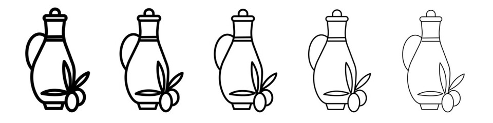 Olive oil icon black and white vector sign