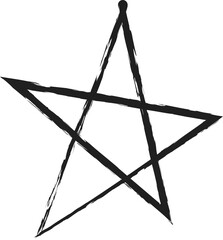 Geometric Star Pattern. Doodle brush