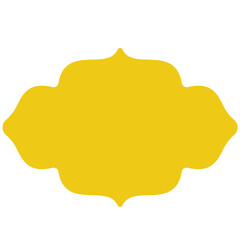 Ornate Yellow Decorative Label