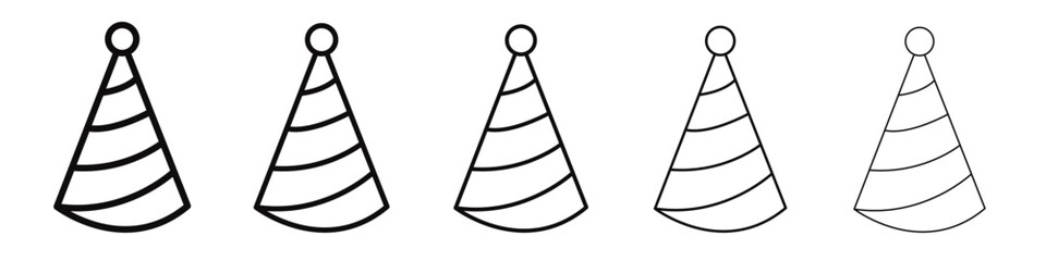 Party hat icon black and white vector sign