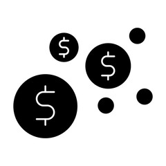 Multiple Currencies black icon