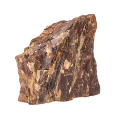 Rough Rock Formation on White Background