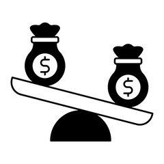 Value Balance black icon