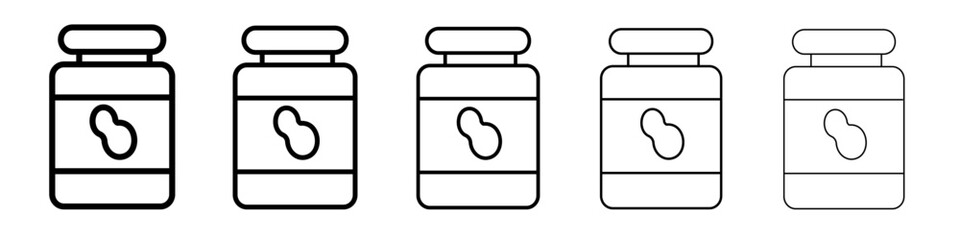Peanut butter icon black and white vector sign