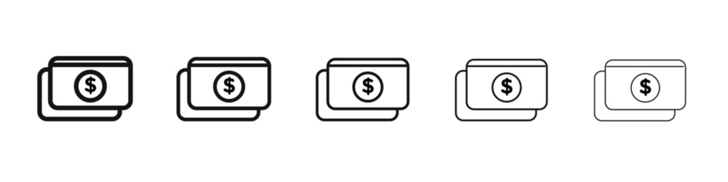 Payment method icon black and white vector sign
