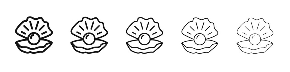 Pearl icon black and white vector sign
