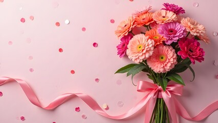 elegant and beautiful flower bouquet background