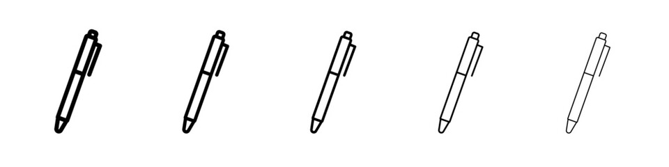 Pen icon black and white vector sign