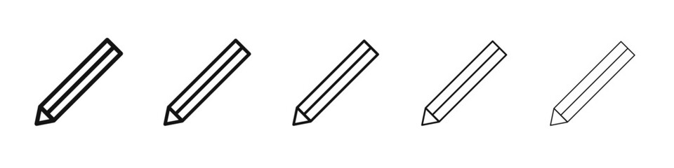 Pencil icon black and white vector sign