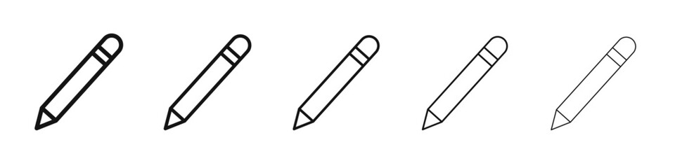 Pen icon black and white vector sign