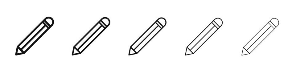 Pencil icon black and white vector sign