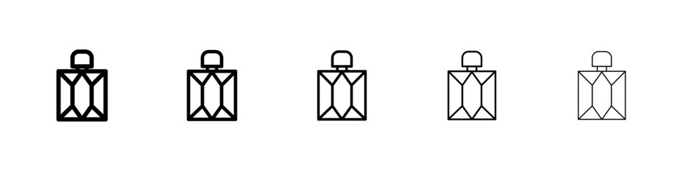 Perfume bottle icon black and white vector sign