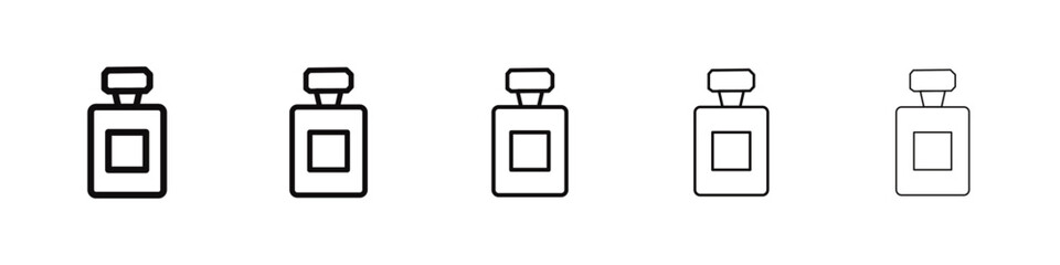 Perfume icon black and white vector sign