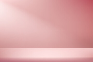 Background Pink Studio Room with Light. Space for selling products on the website. Template mock up for display of product. Vector illustration.