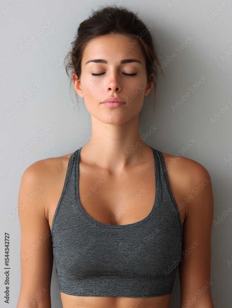 Poster breathing technique visual featuring box breathing steps for relaxation and mindfulness practice