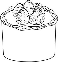 Strawberry Cake coloring page