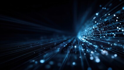 Futuristic technology backdrop in deep blue tones, highlighting digital and tech-driven concepts.