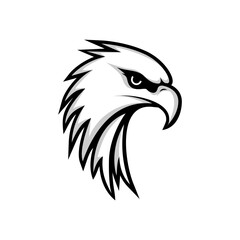 eagle head logo profile illustration