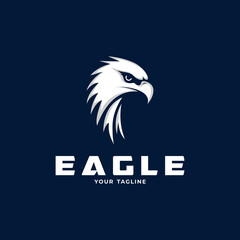 eagle head logo on dark background