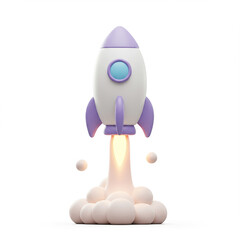 Rocket_With_Fire_Cute_3d_Model-4