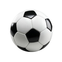 Fototapeta premium Classic black and white soccer ball isolated on transparent background