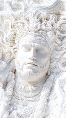 Obraz premium Serene Snow Shiva Sculpture