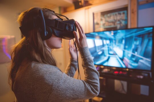 Escape room experience in virtual reality with immersive puzzles and interactive challenges.