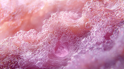 Fototapeta premium Soft Pink Bubbles Floating in a Dreamy Abstract Background