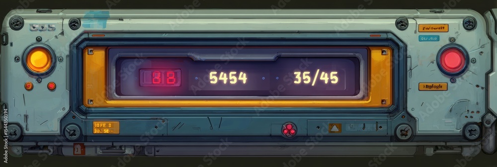 Aufkleber Loading Indicator Concept Art With Animated Luck Bar Design and Dynamic Display Elements