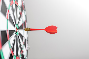 Target success concept. Bullseye objective dart board. Targeting audience market strategy. Focus...