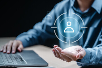 Sales and marketing analysis digital research concept. Analyst analytics data dashboard. Data...