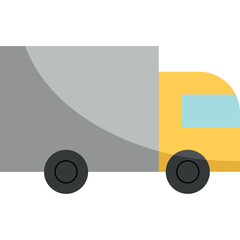 Flat Style E-commerce Delivery Truck