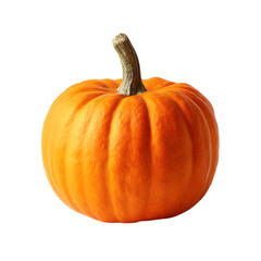 Obraz premium Single orange pumpkin isolated on transparent background