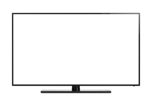 A Modern Device Screen for Showing Video or Web Pages. Cut Out, Clipping Path on Transparent Background.