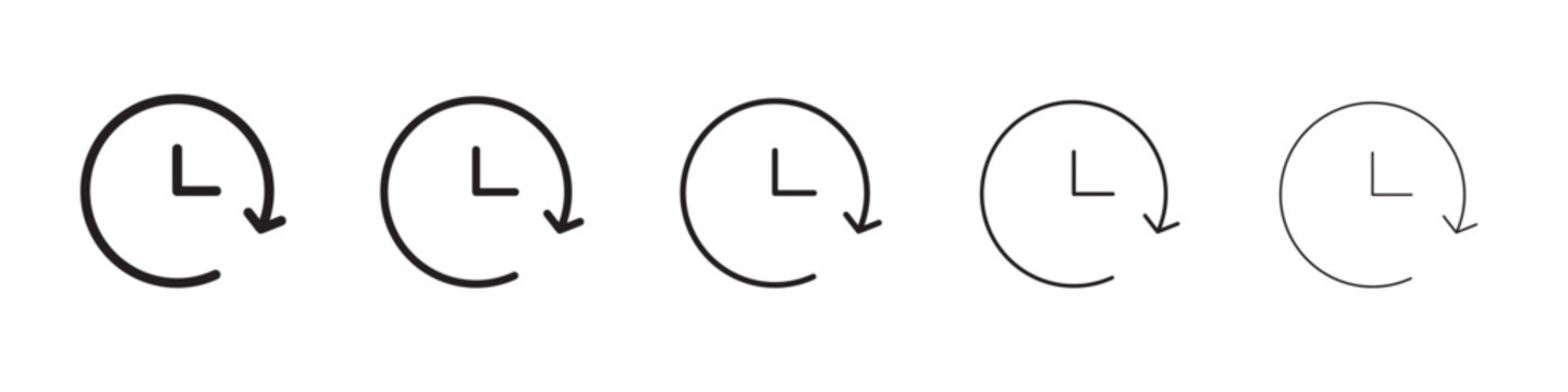 Time forward icon black and white vector sign