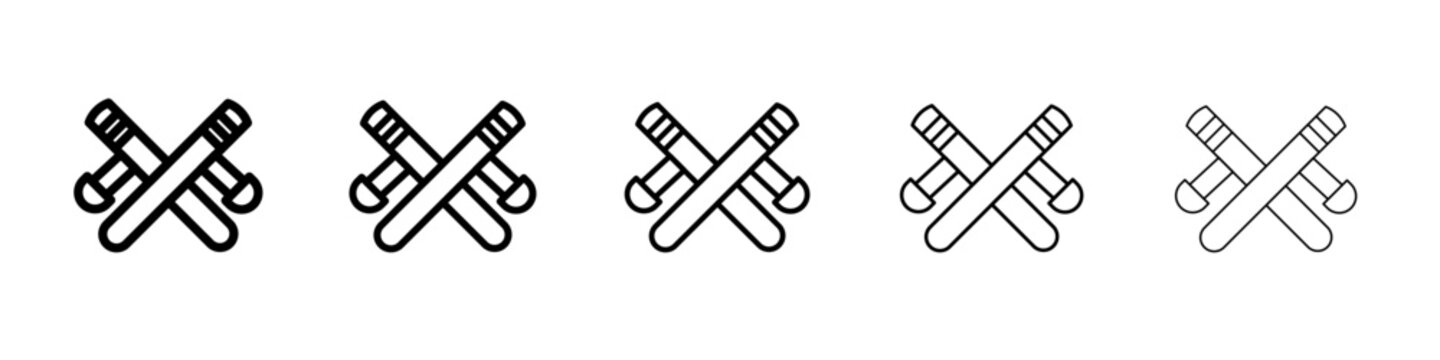 tonfa icon black and white vector sign