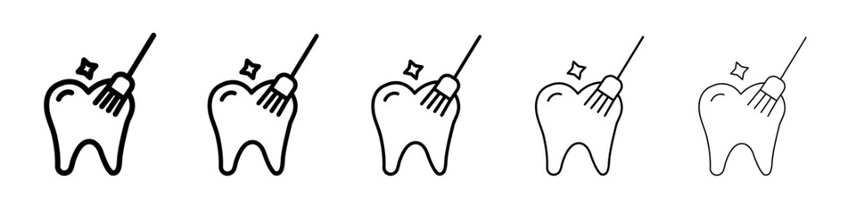 tooth Polish icon black and white vector sign