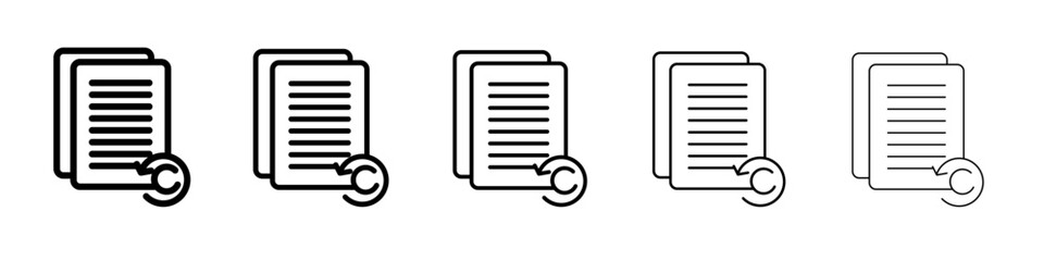 Transaction history icon black and white vector sign