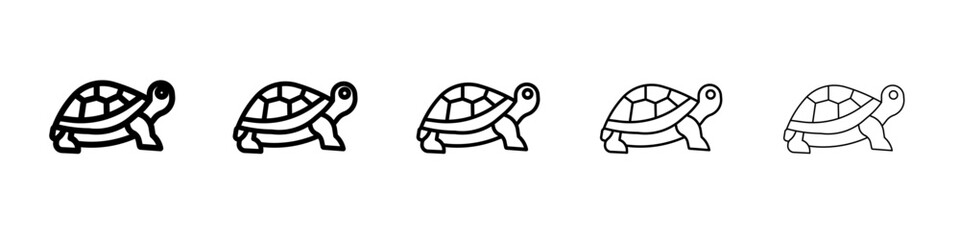 turtle icon black and white vector sign